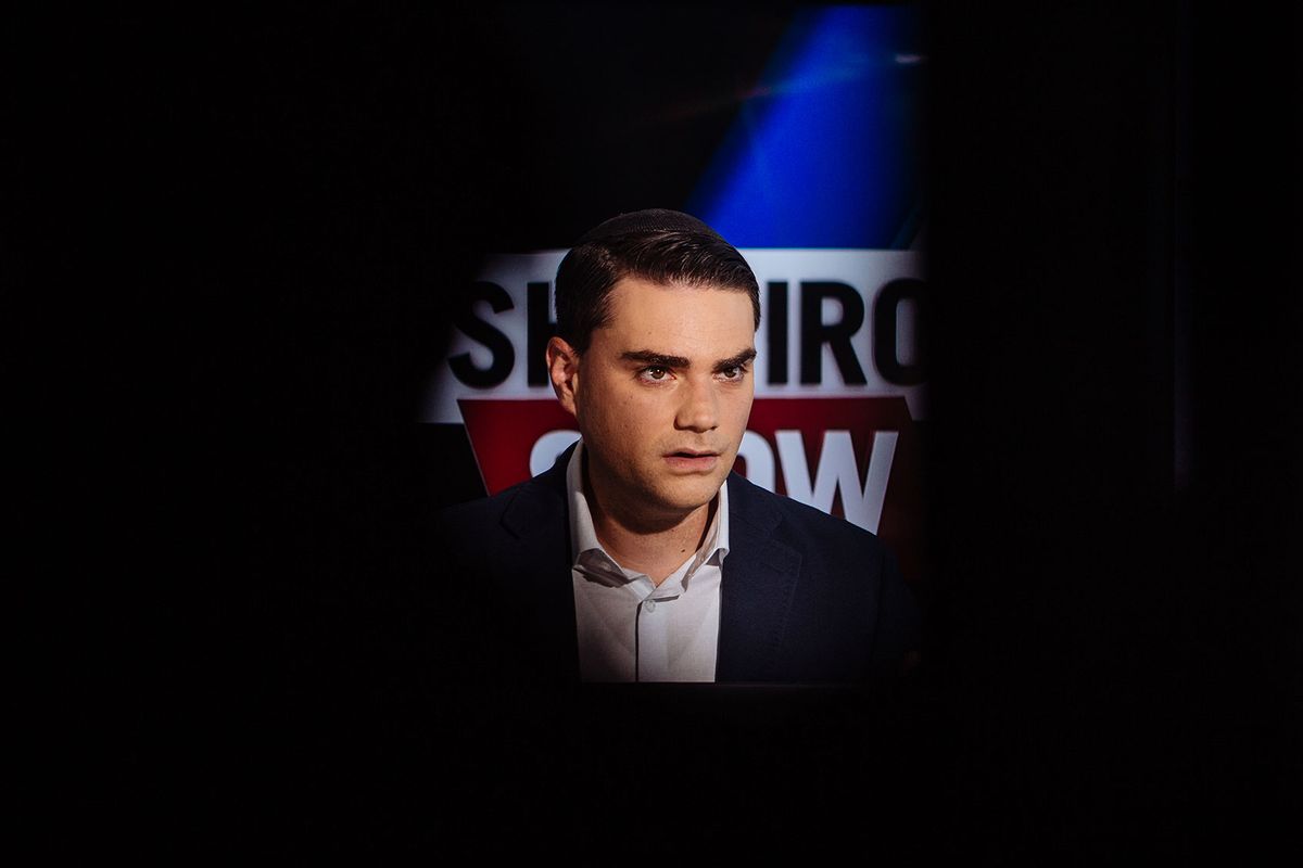 Conservative political commentator, writer, and lawyer Ben Shapiro during a break of the filming of his show The Ben Shapiro Show on September 26, 2018 in Los Angles, CA (Jessica Pons/ For The Washington Post via Getty Images)
