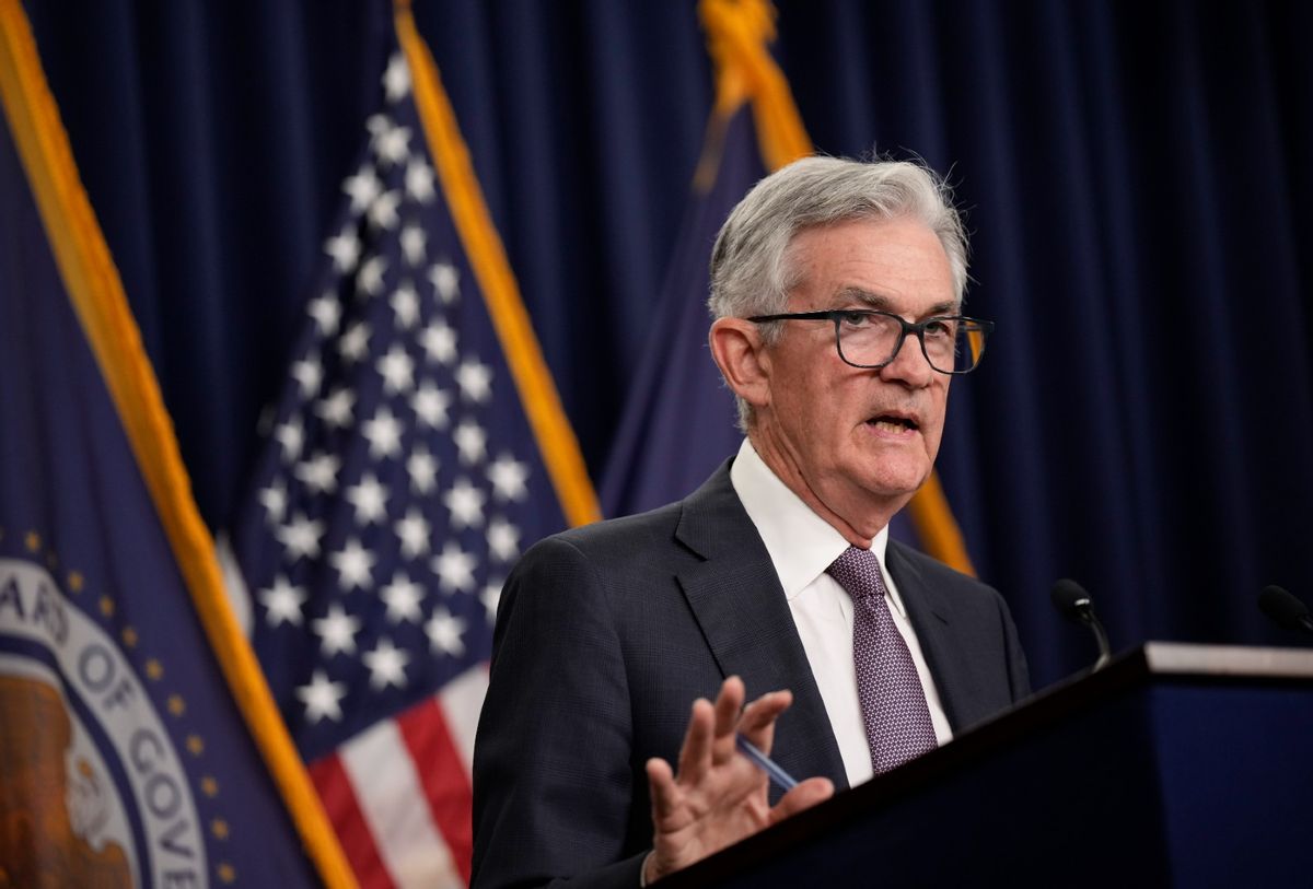 U.S. Federal Reserve Board Chairman Jerome Powell speaks during a news conference following a meeting of the Federal Open Market Committee (FOMC) at the headquarters of the Federal Reserve on September 21, 2022 in Washington, DC.  (Drew Angerer/Getty Images)