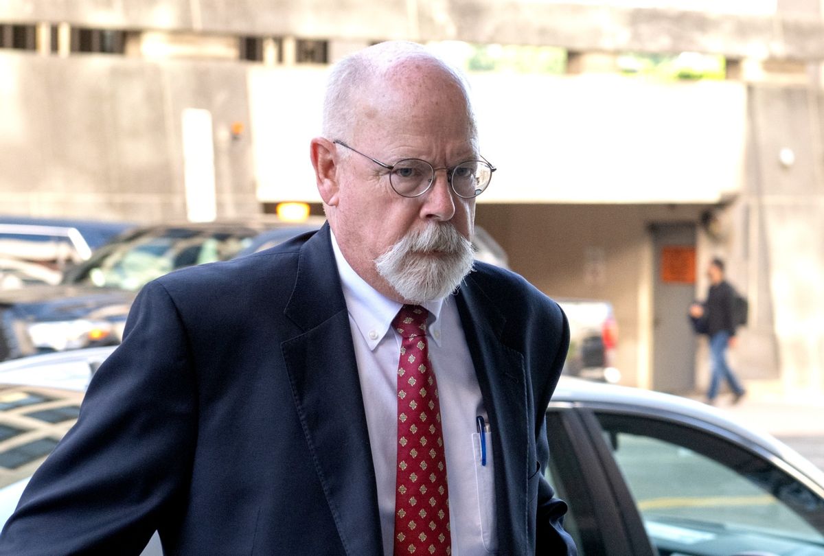 Special Counsel John Durham arrives for trial at the United States District Court for the District of Columbia on May 17, 2022 in Washington, DC. (Ron Sachs/Consolidated News Pictures/Getty Images)