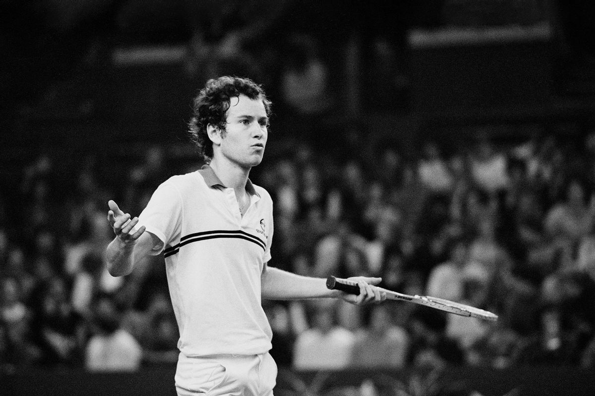 American tennis player John McEnroe during the final at Benson & Hedges Championships, Wembley Arena, London, UK, 16th November 1981. (Hilaria McCarthy/Daily Express/Hulton Archive/Getty Images)