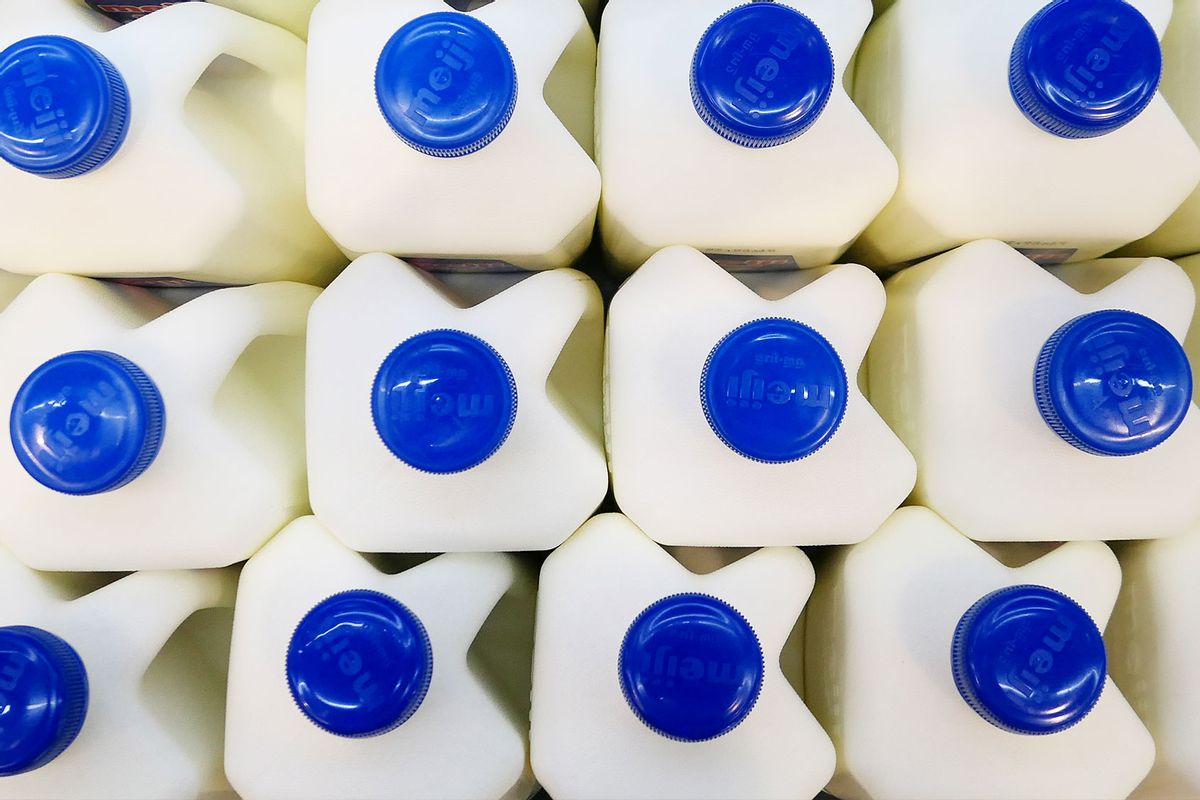 Bottles of milk (Getty Images/RusN)