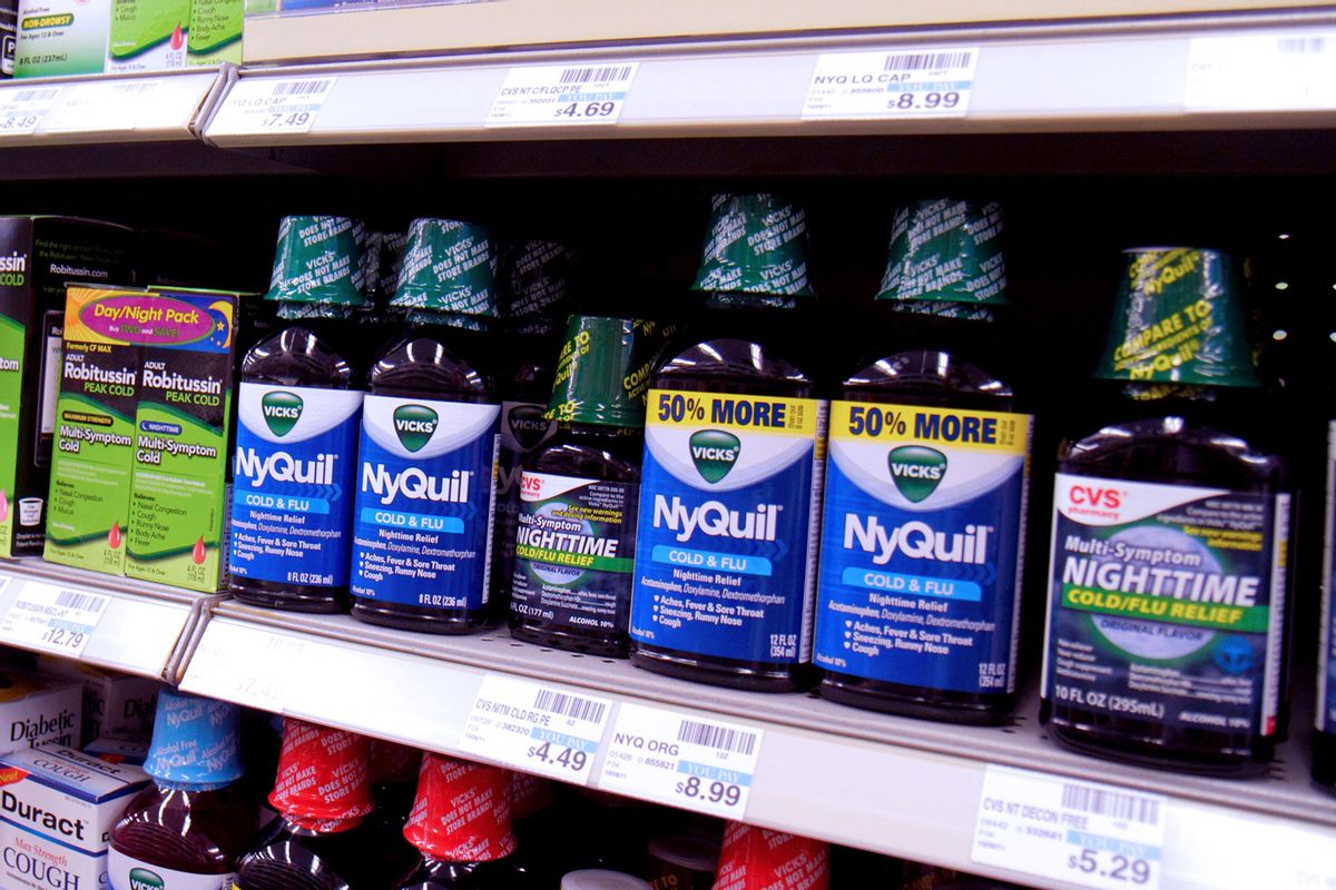 Cold medicine for sale in Walgreens. (Jeff Greenberg/Universal Images Group via Getty Images)