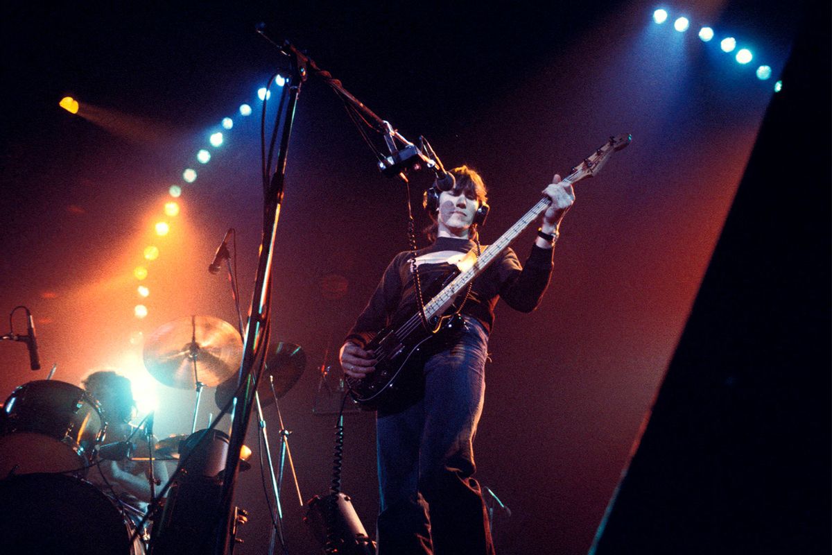 Roger Waters performing live onstage on In The Flesh ('Animals' album) tour at New Bingley Hall, Stafford (David Redfern/Redferns/Getty Images)