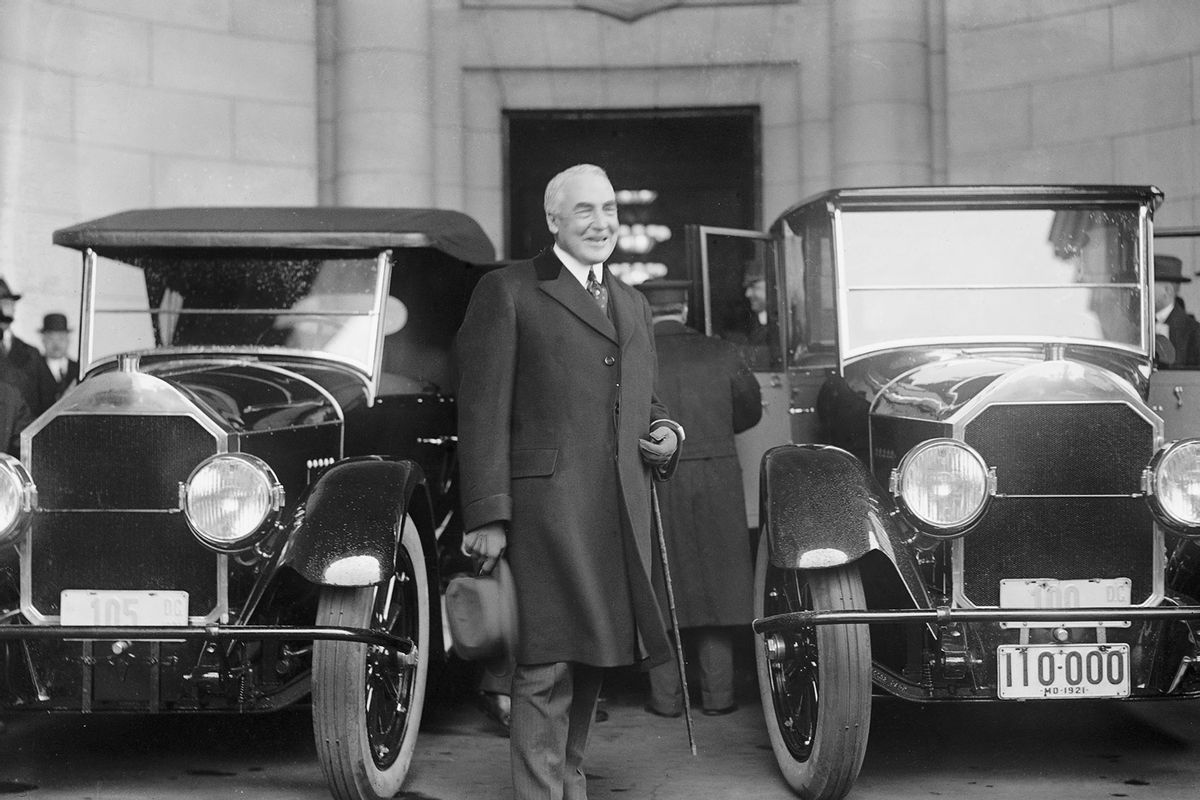 U.S. President-Elect Warren G. Harding, Portrait Arriving for Inauguration, Washington DC, USA, National Photo Company, March 3, 1921. (Universal History Archive/Universal Images Group via Getty Images)