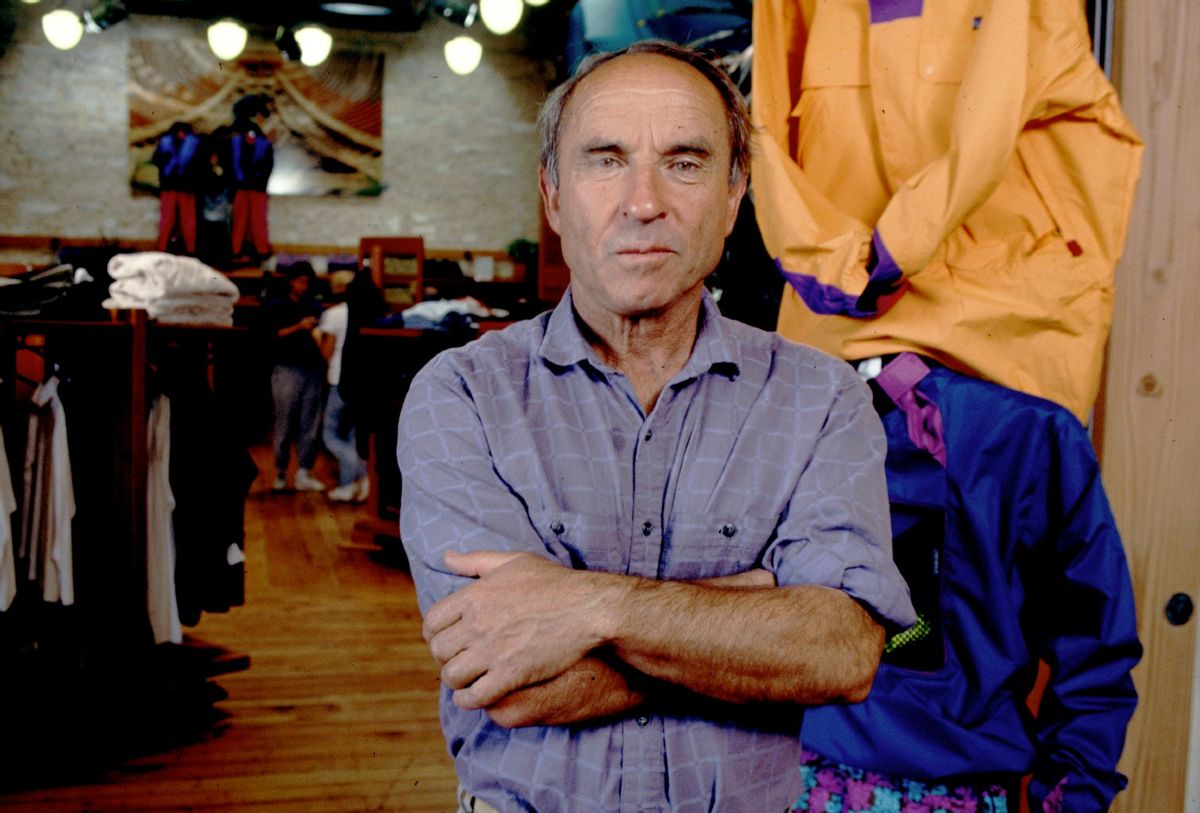 Patagonia store owner Yvon Chouinard poses in his shop November 21, 1993 in California.  (Jean-Marc Giboux/Liaison Agency/Getty)