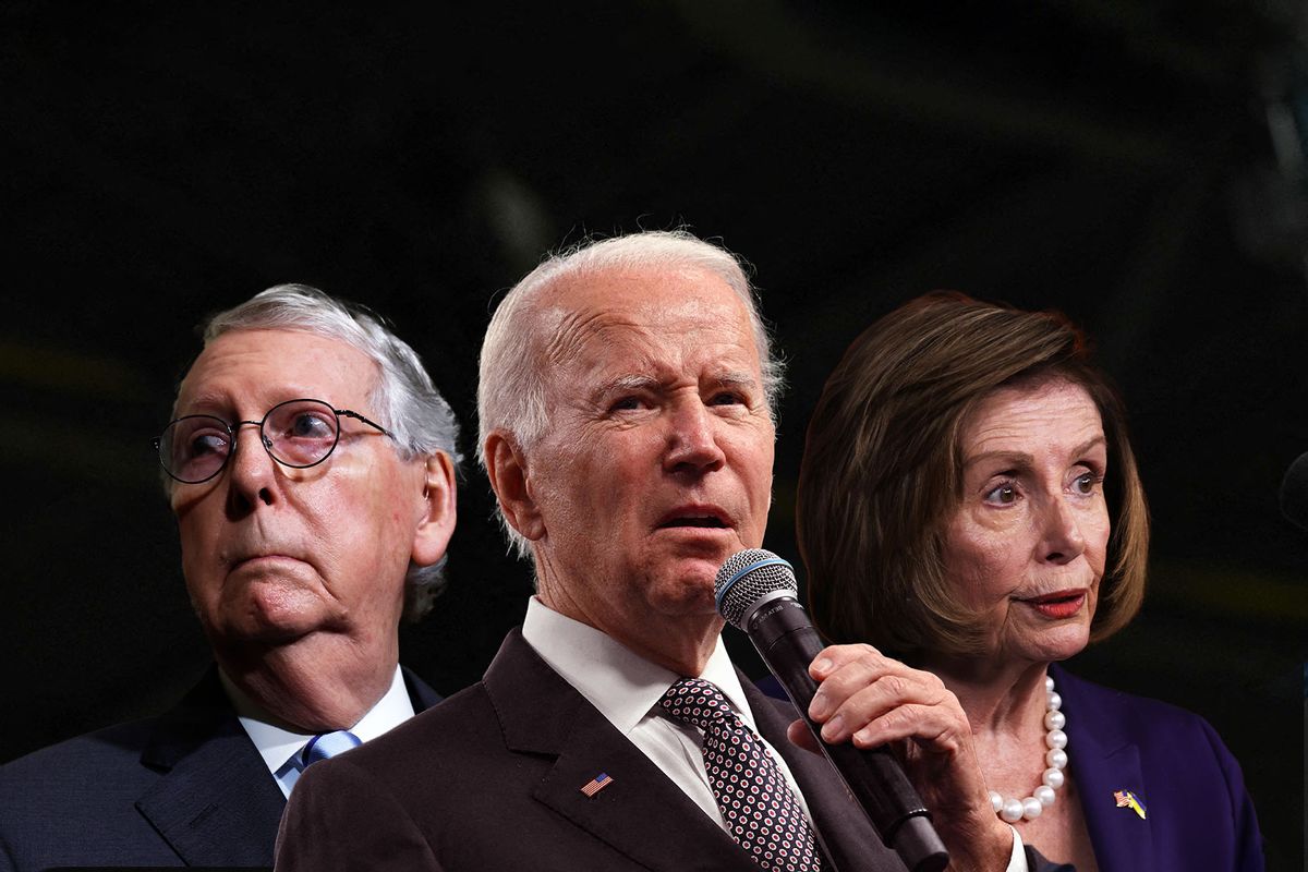 Mitch McConnell Joe Biden and Nancy Pelosi (Photo illustration by Salon/Getty Images)
