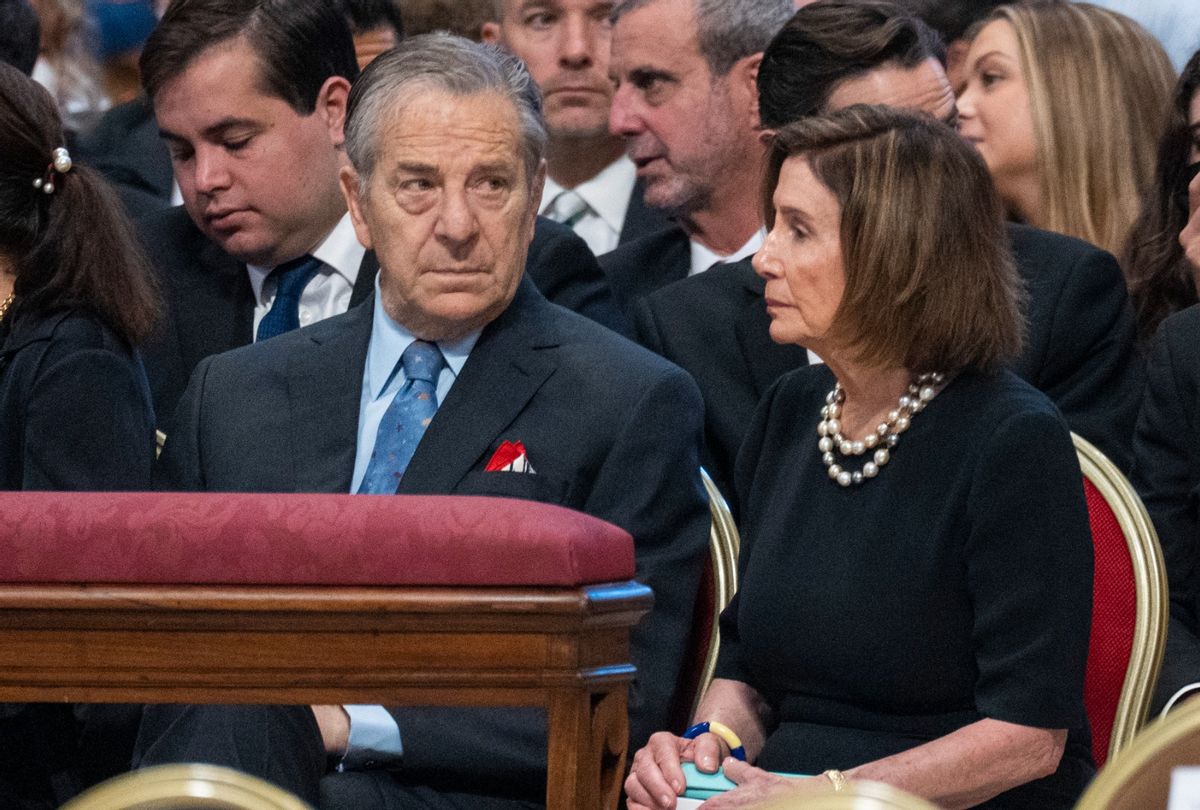 US House of Representatives Speaker Nancy Pelosi with her husband Paul Pelosi. (Stefano Costantino/SOPA Images/LightRocket via Getty Images)