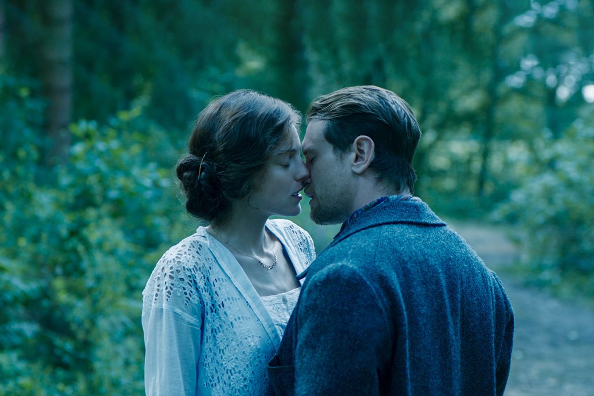 Emma Corrin as Lady Chatterley and Jack O'Connell as Oliver Mellors in "Lady Chatterley's Lover" (Courtesy of Netflix)