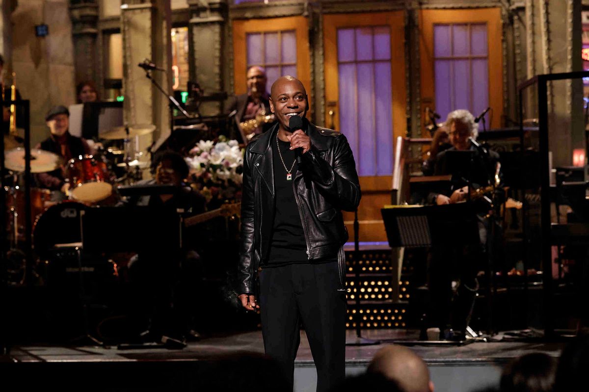 Saturday Night Live host Dave Chappelle during the monologue on Saturday, November 12, 2022 (Will Heath/NBC)