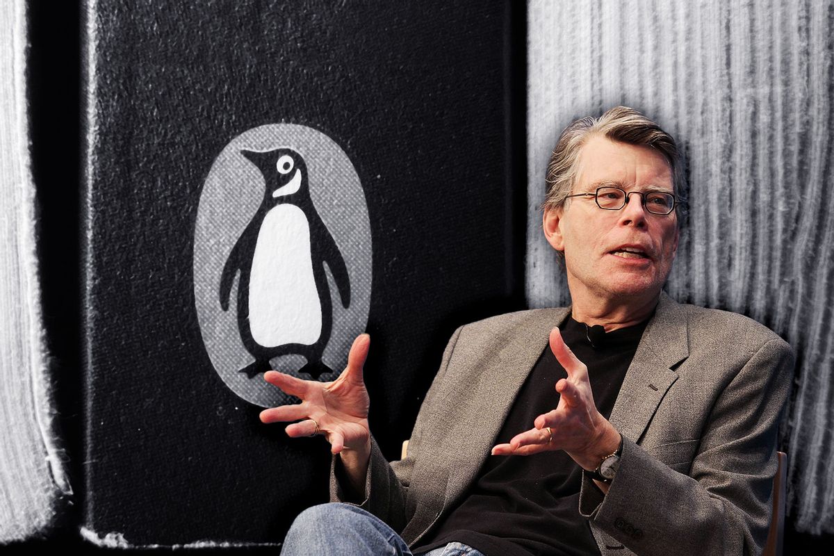 Author Stephen King | Penguin Random House logo (Photo illustration by Salon/Getty Images)