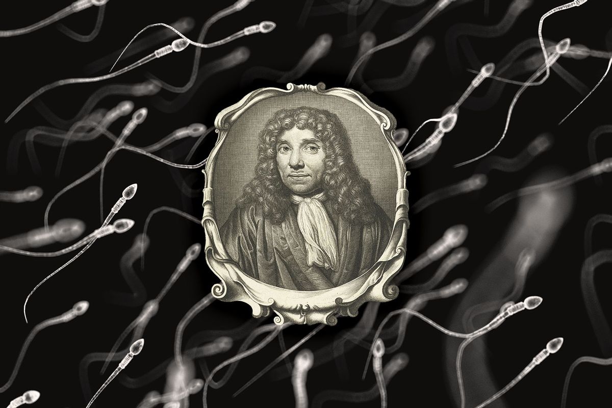 Antonie van Leeuwenhoek | Sperm under a microscope (Photo illustration by Salon/Getty Images)