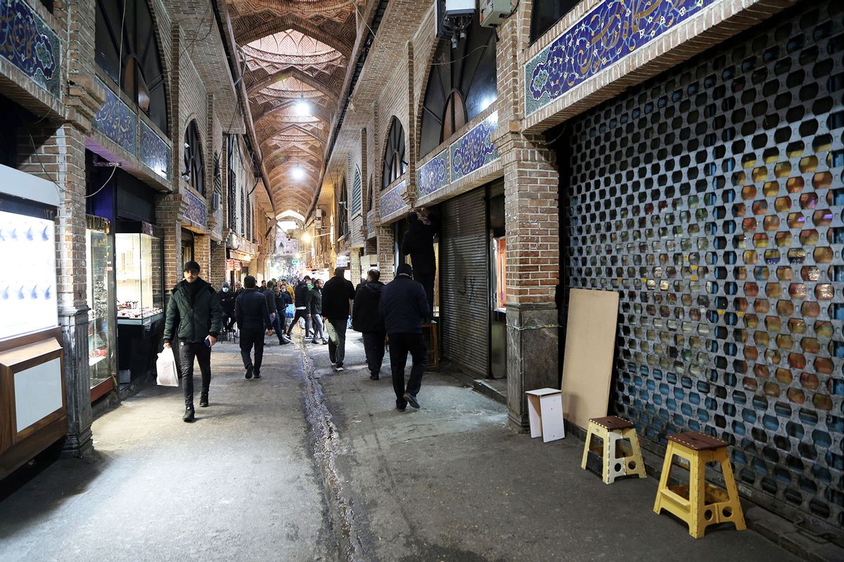 A view after shopkeepers went on a three-day shutter down strike as part of Mahsa Amini protests in Tehran, Iran on December 6, 2022. (Fatemeh Bahrami/Anadolu Agency via Getty Images)