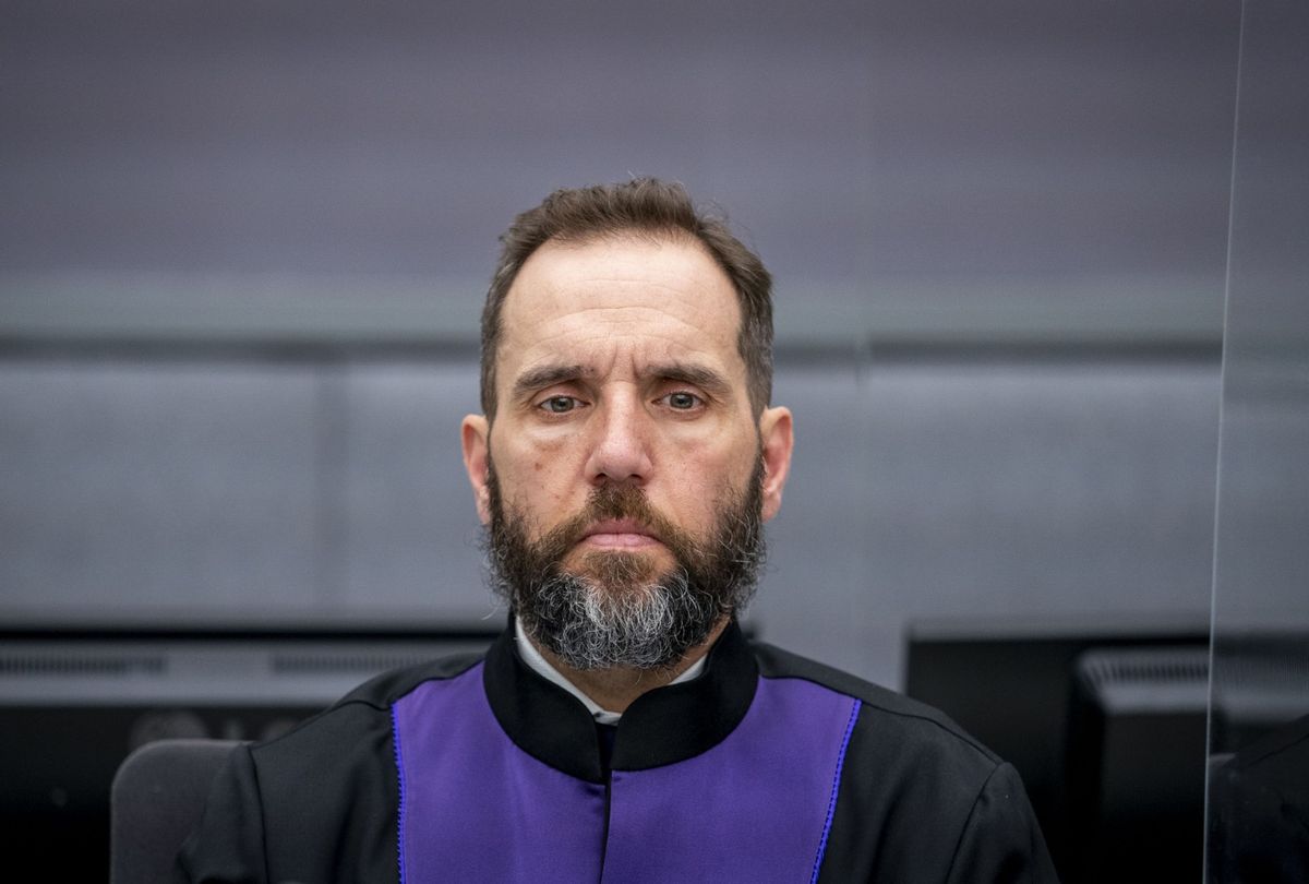 Prosecutor Jack Smith presides during a war crimes court in The Hague on November 9, 2020. Smith served as a war crimes prosecutor before being named DOJ special counsel. (JERRY LAMPEN/POOL/AFP via Getty Images)