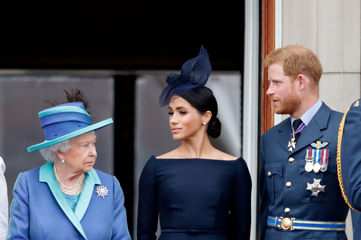 Queen Elizabeth II, Meghan, Duchess of Sussex and Prince Harry, Duke of Sussex (Max Mumby/Indigo/Getty Images)