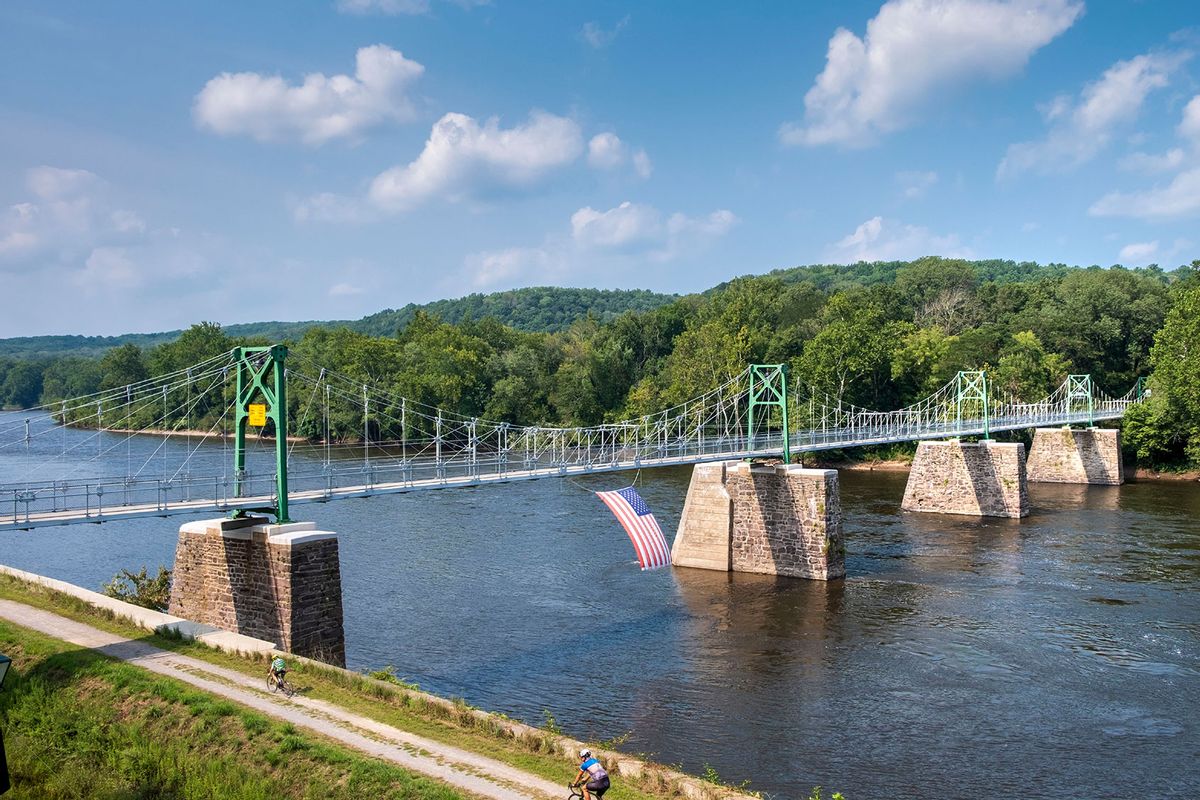 Bridge from PA to NJ over Delaware River (Jumping Rocks/Education Images/Universal Images Group via Getty Images)