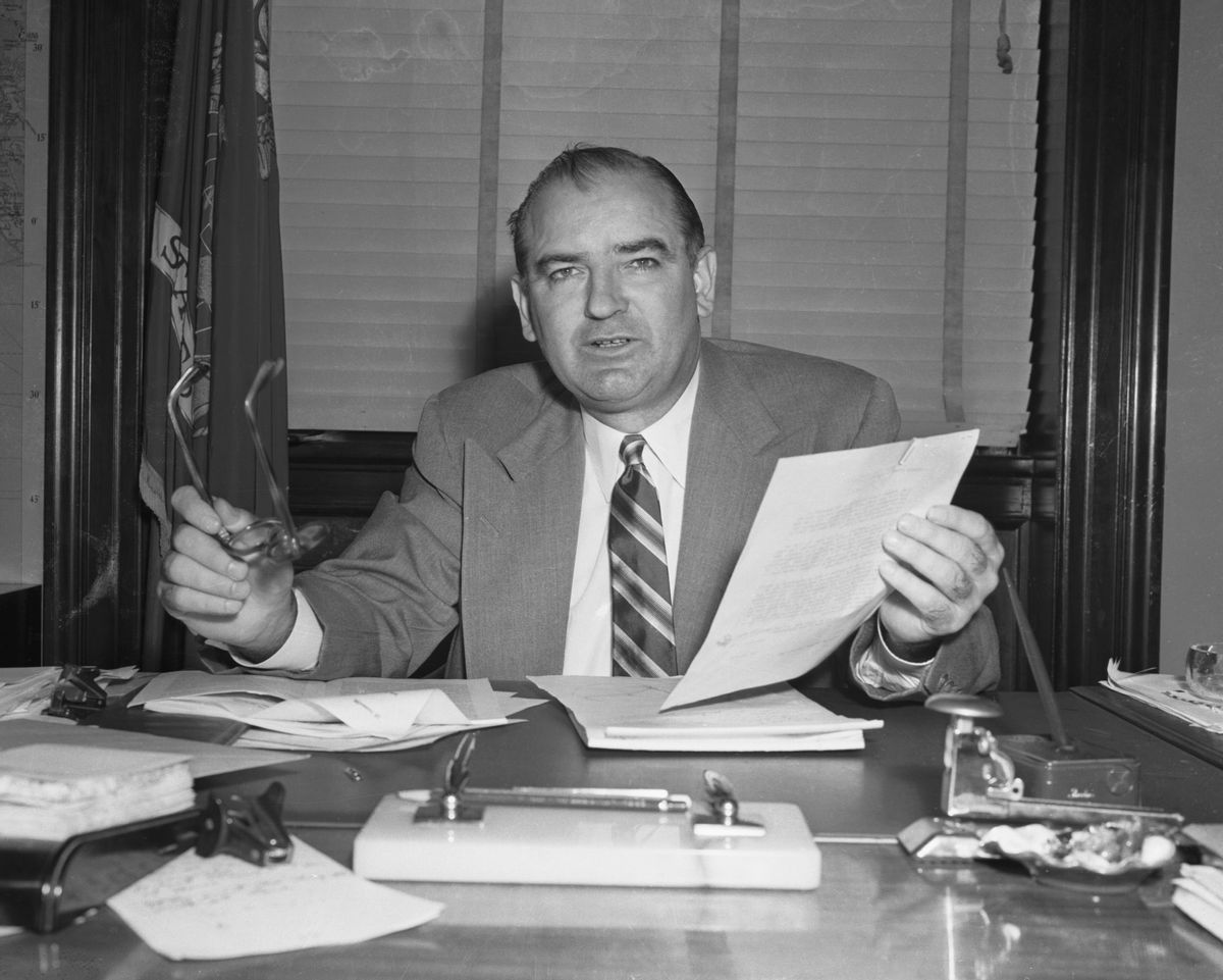 Sen. Joseph McCarthy, R-Wis., in 1954. (Bettmann / Contributor via Getty Images)