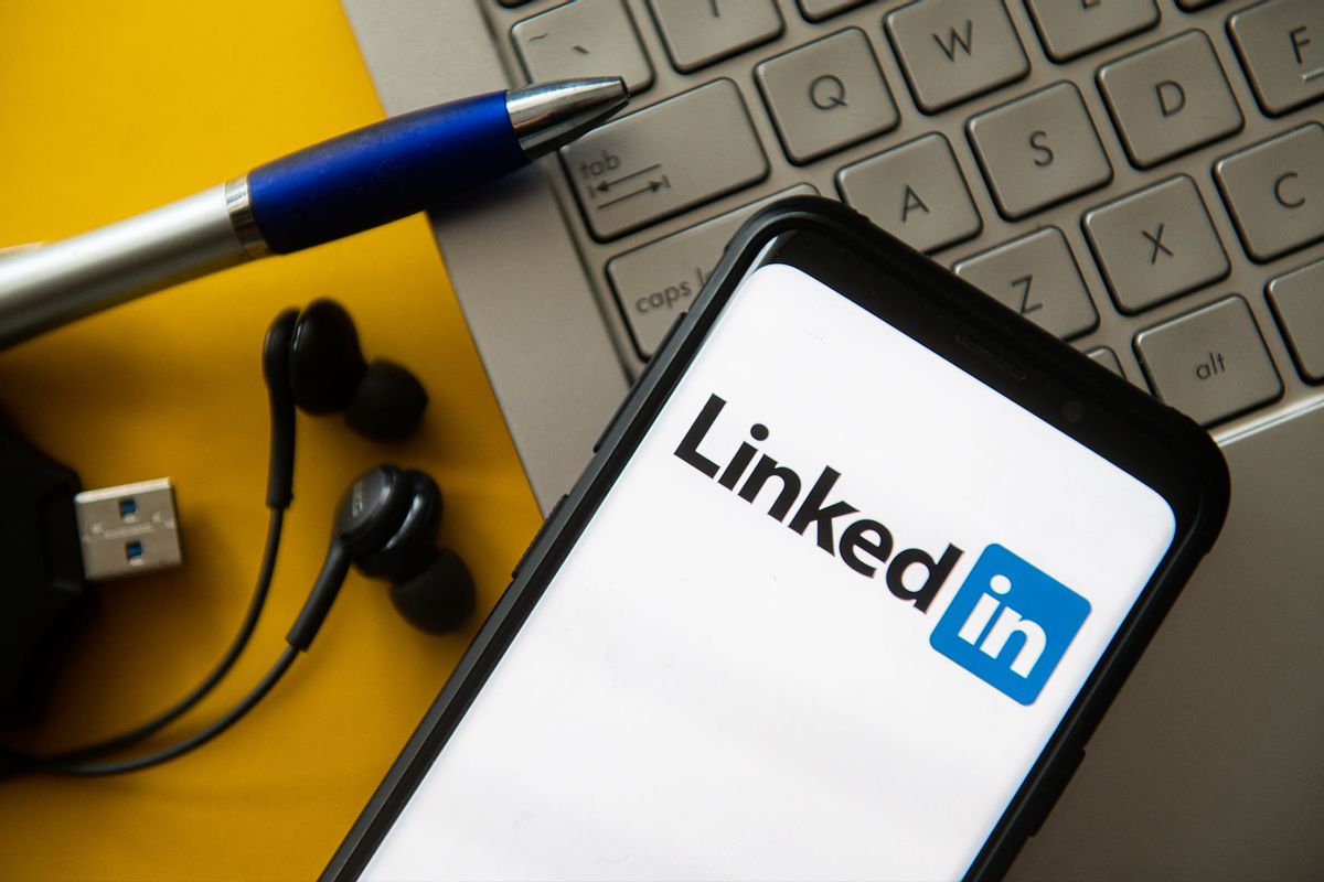 LinkedIn logo seen displayed on a smartphone. (Photo Illustration by Mateusz Slodkowski/SOPA Images/LightRocket via Getty Images)