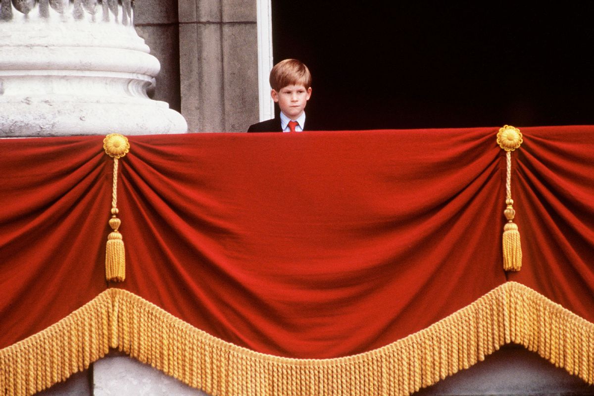 Prince Harry Alone On The Balcony At Buckingham Palace To Watch Trooping The Colour, London. (Tim Graham Photo Library via Getty Images)