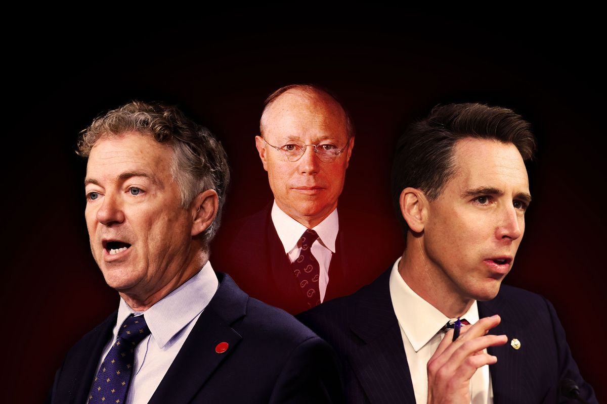 Rand Paul, Josh Hawley and Robert A. Taft (Photo illustration by Salon/Getty Images)