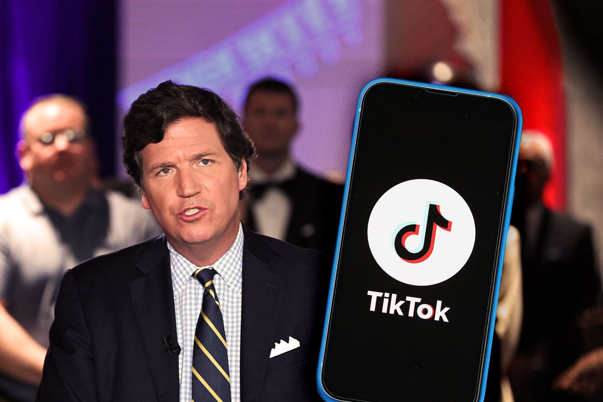 Tucker Carlson | TikTok (Photo illustration by Salon/Getty Images)
