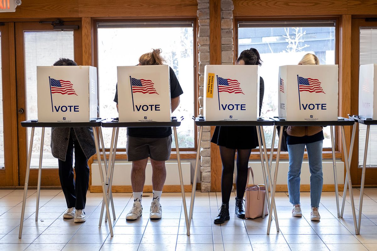 Americans vote at the Olbrich Botanical Gardens polling place on November 8, 2022 in Madison, Wisconsin. (Jim Vondruska/Getty Images)