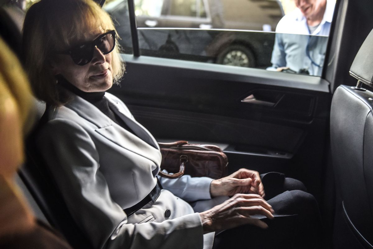 E. Jean Carroll leaves following her trial at Manhattan Federal Court on May 8, 2023 in New York City. (Stephanie Keith/Getty Images)