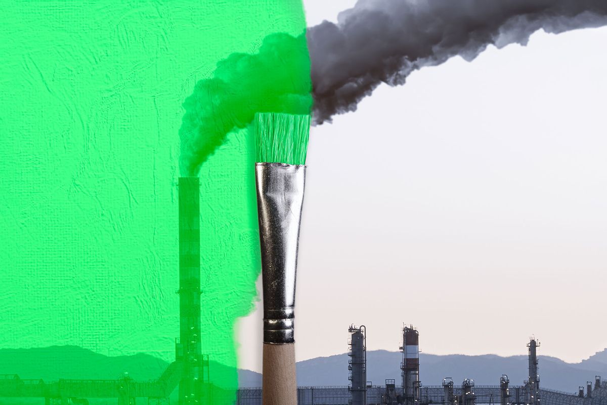Greenwashing, concept (Getty Images/Tanaonte)