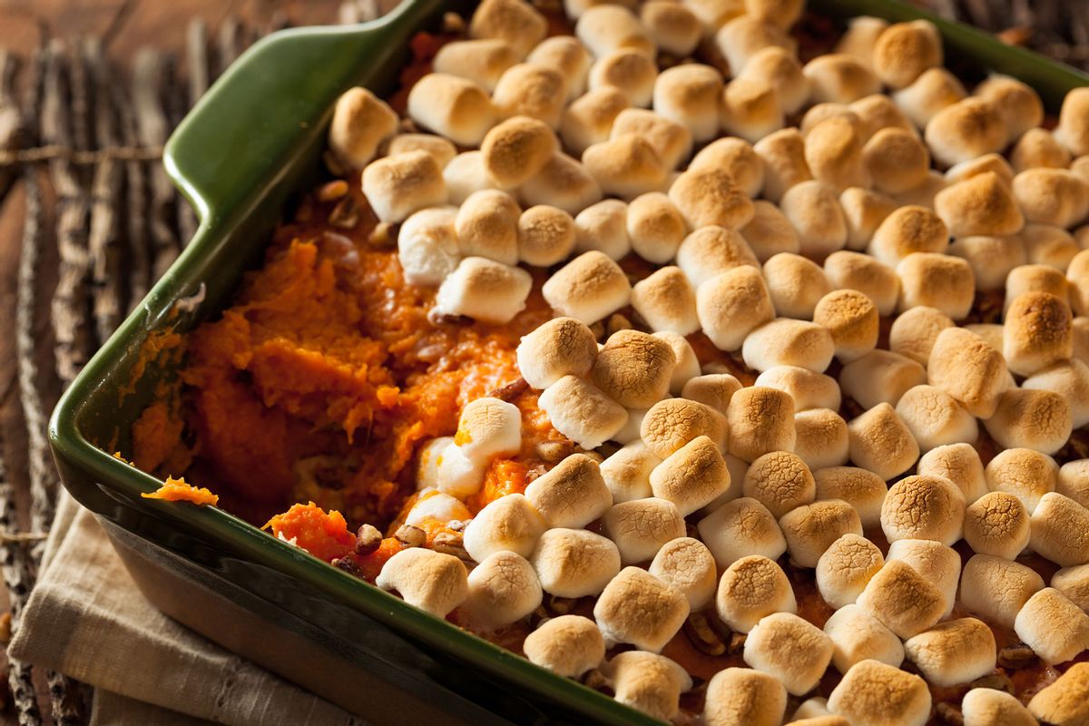 Why is nice potato casserole with marshmallows so beloved throughout Thanksgiving?