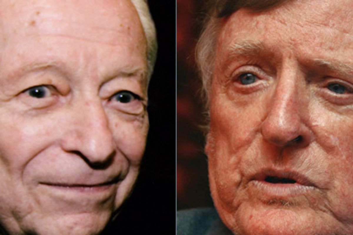 Left: Irving Kristol, who died Friday, September 18, 2009. Right: William F. Buckley Jr., who died Wednesday morning, Feb. 27, 2008.