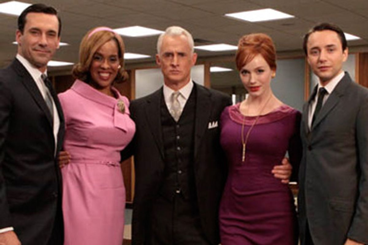 Gayle King with Mad Men cast members  