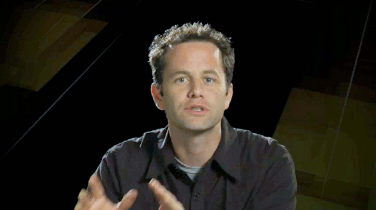 A still from Kirk Cameron's promotional video for "Origin Into Schools."  