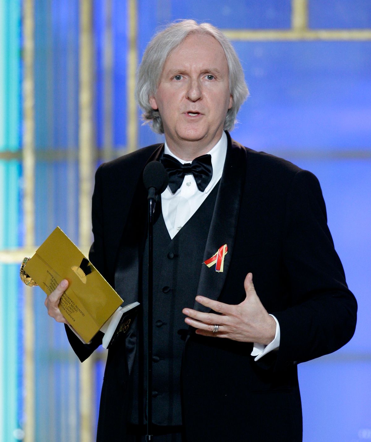67th ANNUAL GOLDEN GLOBE AWARDS -- Pictured: James Cameron on stage during the 67th Annual Golden Globe Awards held at the Beverly Hilton Hotel on January 17, 2010 - (NBC Photo by: Paul Drinkwater/NBCU Photo Bank via AP Images) (Associated Press)