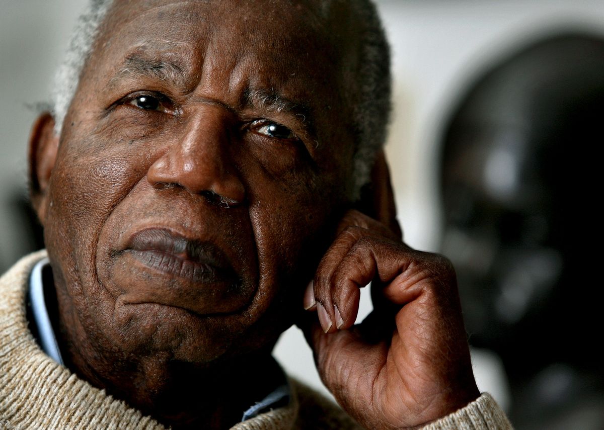 Chinua Achebe, Nigerian-born novelist and poet poses at his home as he reflects on his works and life at his home on the campus of Bard College in Annandale-on-Hudson, New York where he is a professor Tuesday, Jan. 22, 2008. (AP Photo/Craig Ruttle)  (Associated Press)