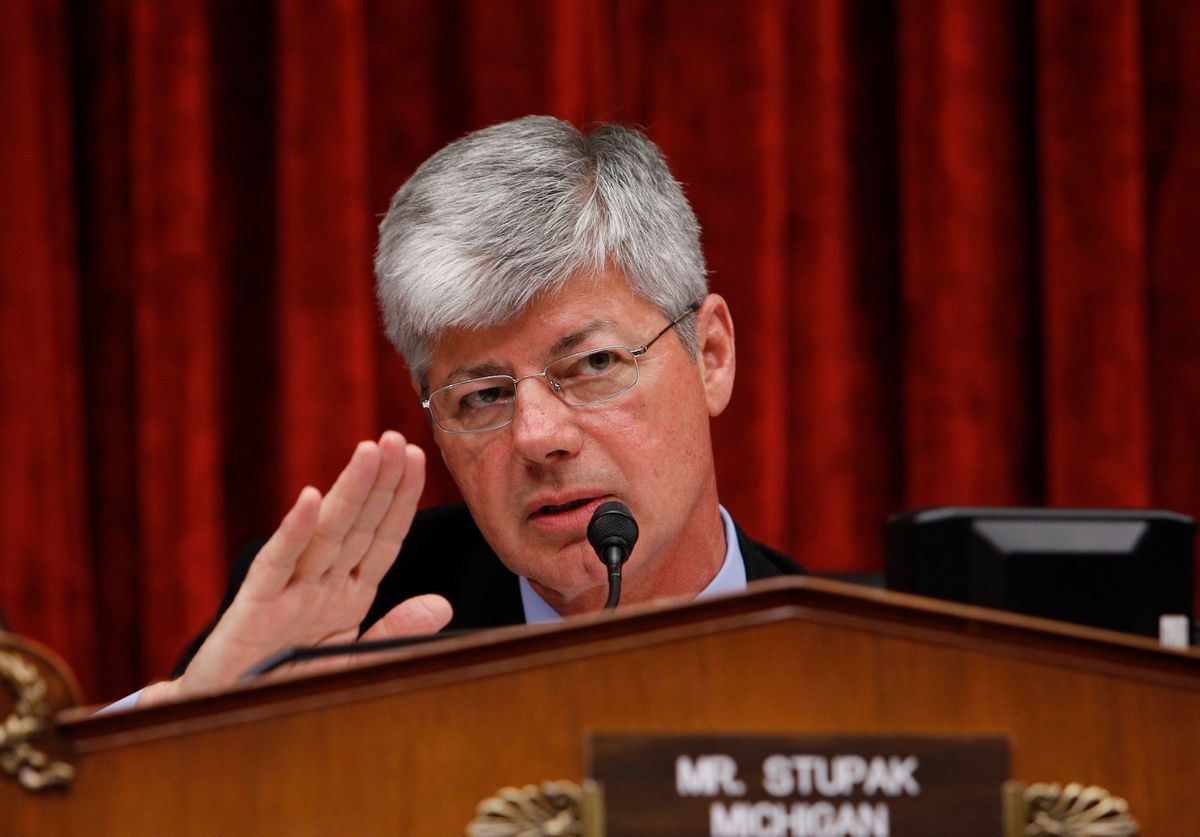 House Oversight and Investigations subcommittee Chairman Rep. Bart Stupak, D-Mich., speaks on Capitol Hill in Washington, Tuesday, Feb. 23, 2010, during the subcommittee's hearing on Toyota. (AP Photo/Alex Brandon) (Associated Press)