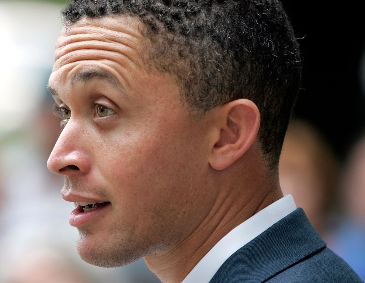 Rep. Harold Ford Jr., D-Tenn., campaigns in Franklin, Tenn., Saturday, June 17, 2006.  Ford is running for the U.S. Senate seat being vacated by Republican Bill First. (AP Photo/Mark Humphrey) (Associated Press)