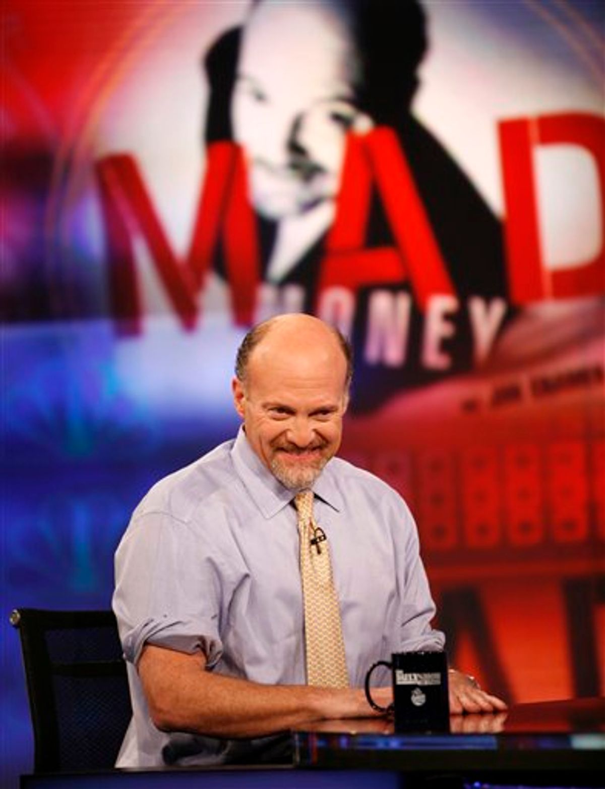 FILE - In this March 12, 2009 file photo, Jim Cramer, host of the "Mad Money" show on CNBC, makes an appearance on Comedy Central's "The Daily Show with Jon Stewart" in New York.  (AP Photo/Jason DeCrow, File) (AP)