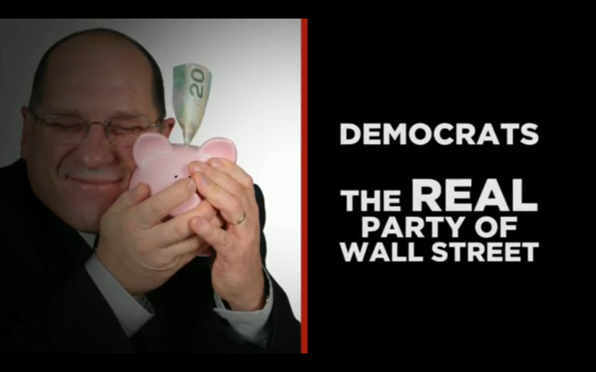 A screen shot from a video the National Republican Senatorial Committee put out Monday.