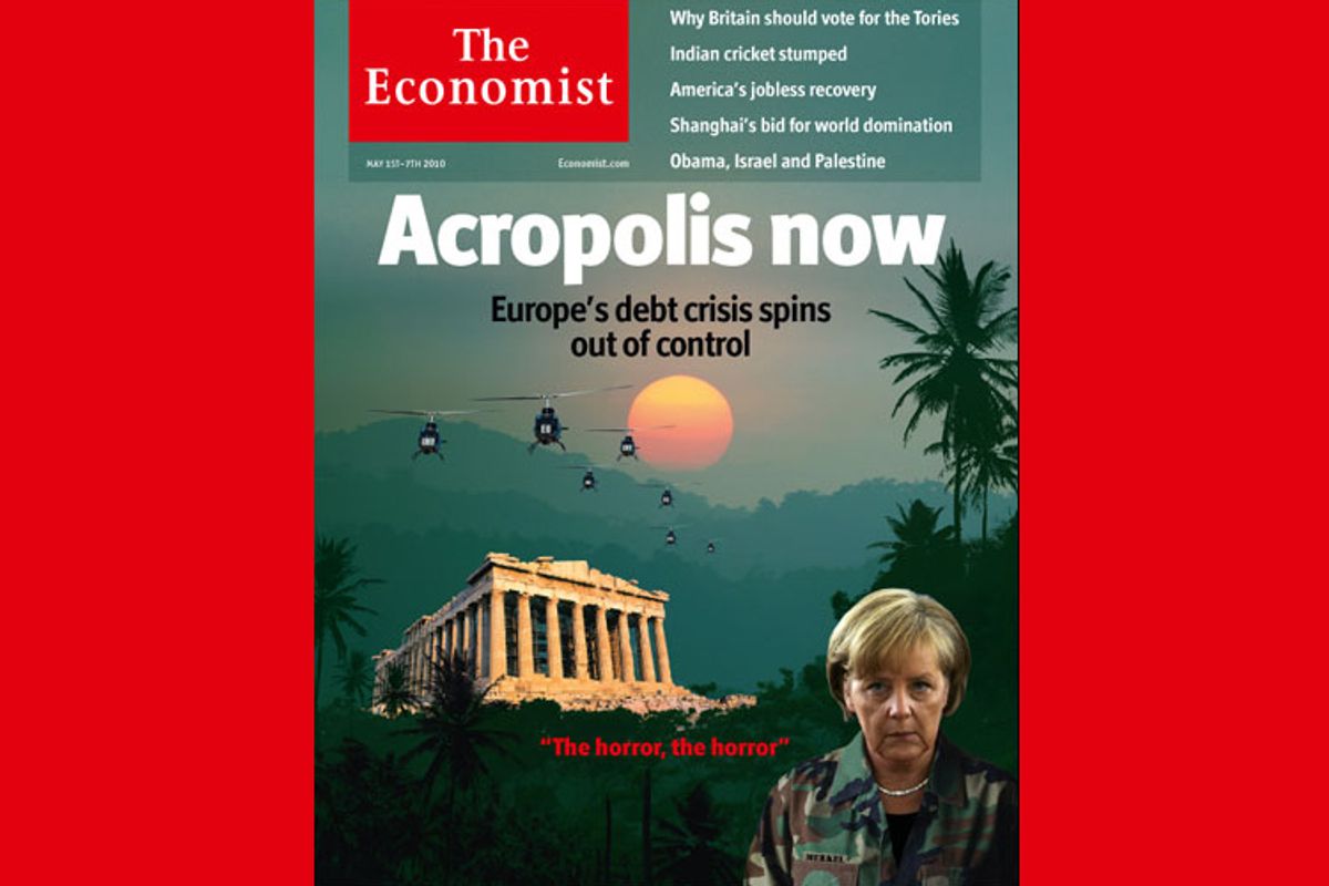 The current cover of The Economist.