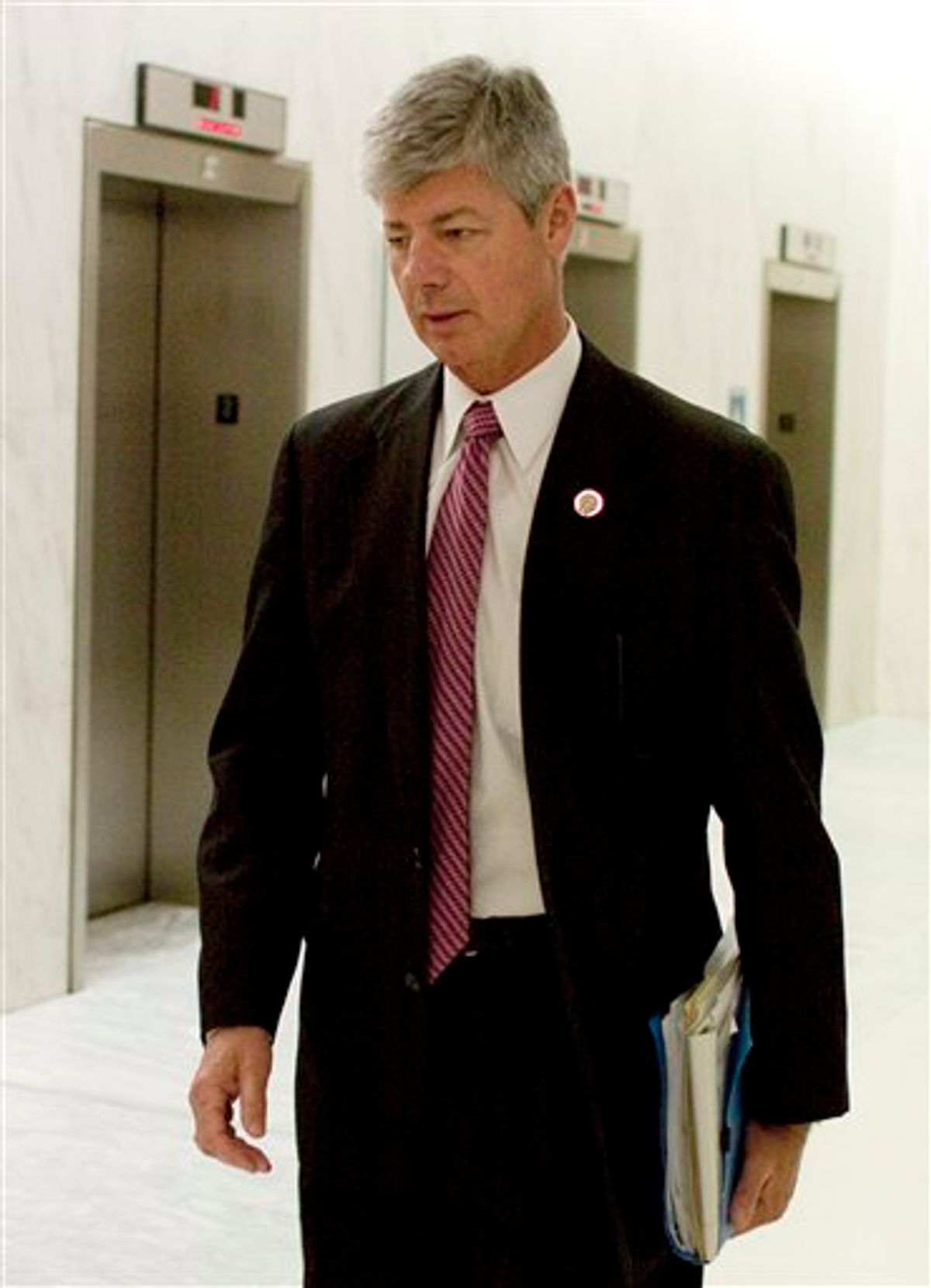 Rep. Bart Stupak, D-Mich., walks through the hallway of Cannon House Office building as the House prepares to vote on health care reform in the U.S. Capitol in Washington, Sunday, March 21, 2010. (AP Photo/Harry Hamburg) (AP)