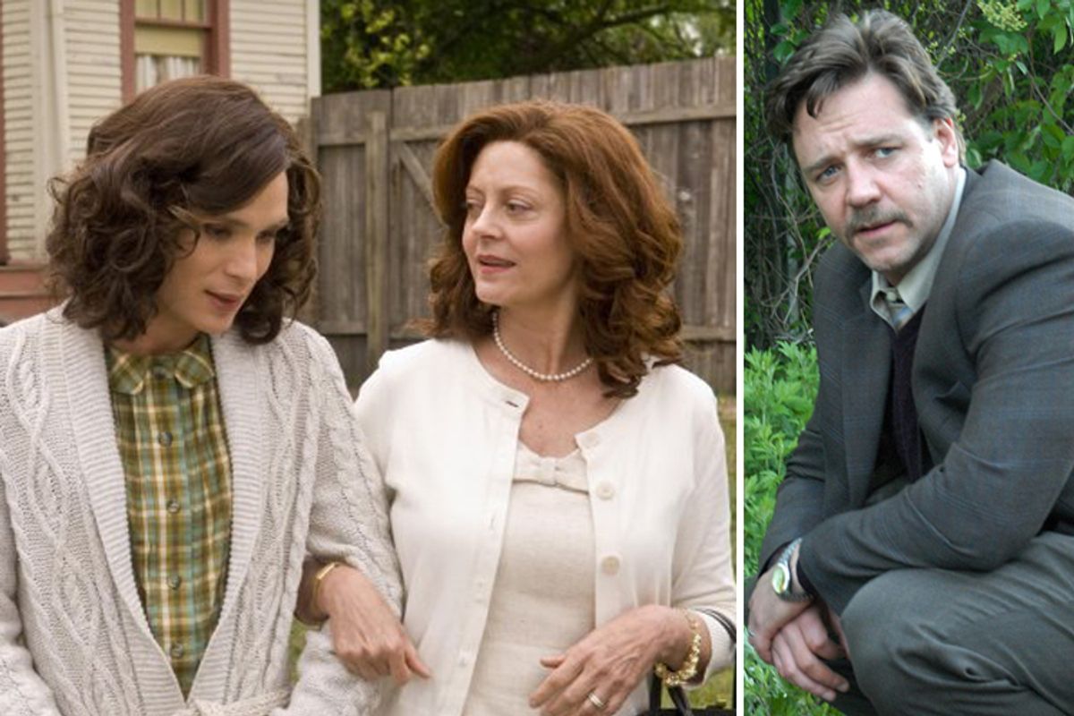 Cillian Murphy and Susan Sarandon in "Peacock" and Russell Crowe in "Tenderness."