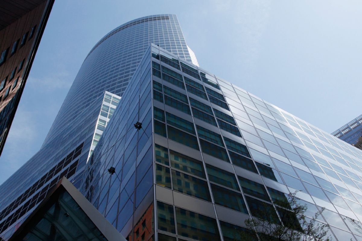 The new Goldman Sachs headquarters in lower Manhattan.