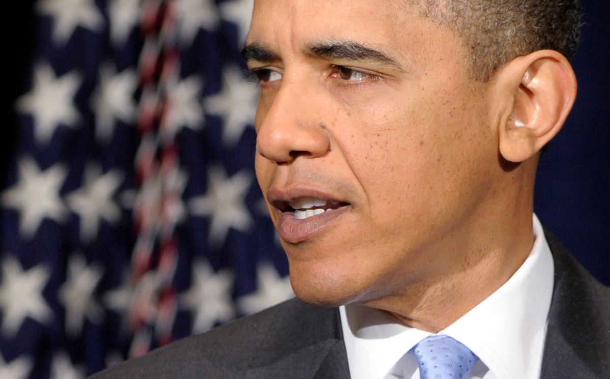 President Barack Obama talks about the New York City Times Square car bomb attempt, before addressing the Business Council in Washington, Tuesday, May 4, 2010. (AP Photo/Susan Walsh) (Associated Press)