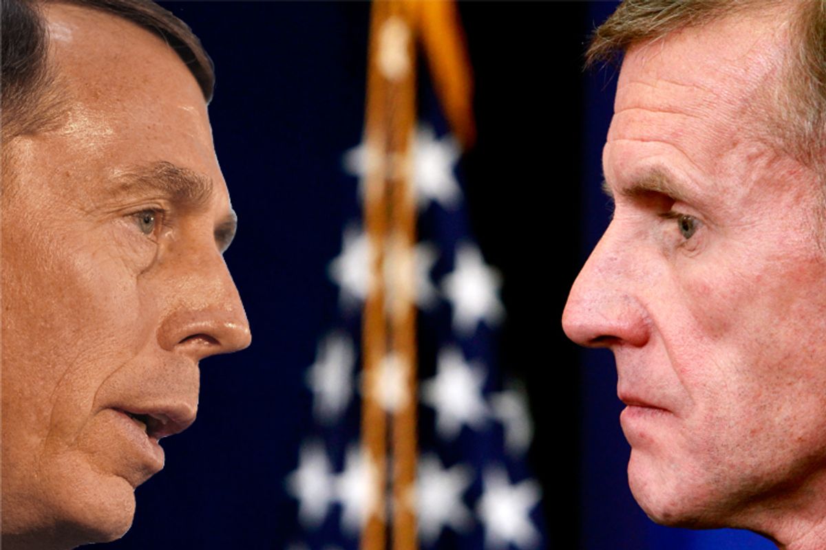Gen. David Petraeus and Gen. Stanley McChrystal 