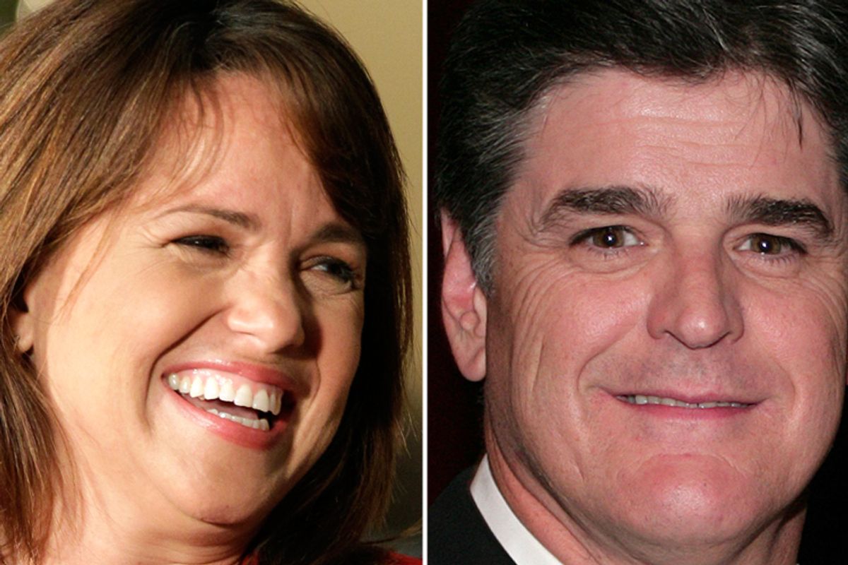 Christine O'Donnell and Sean Hannity    