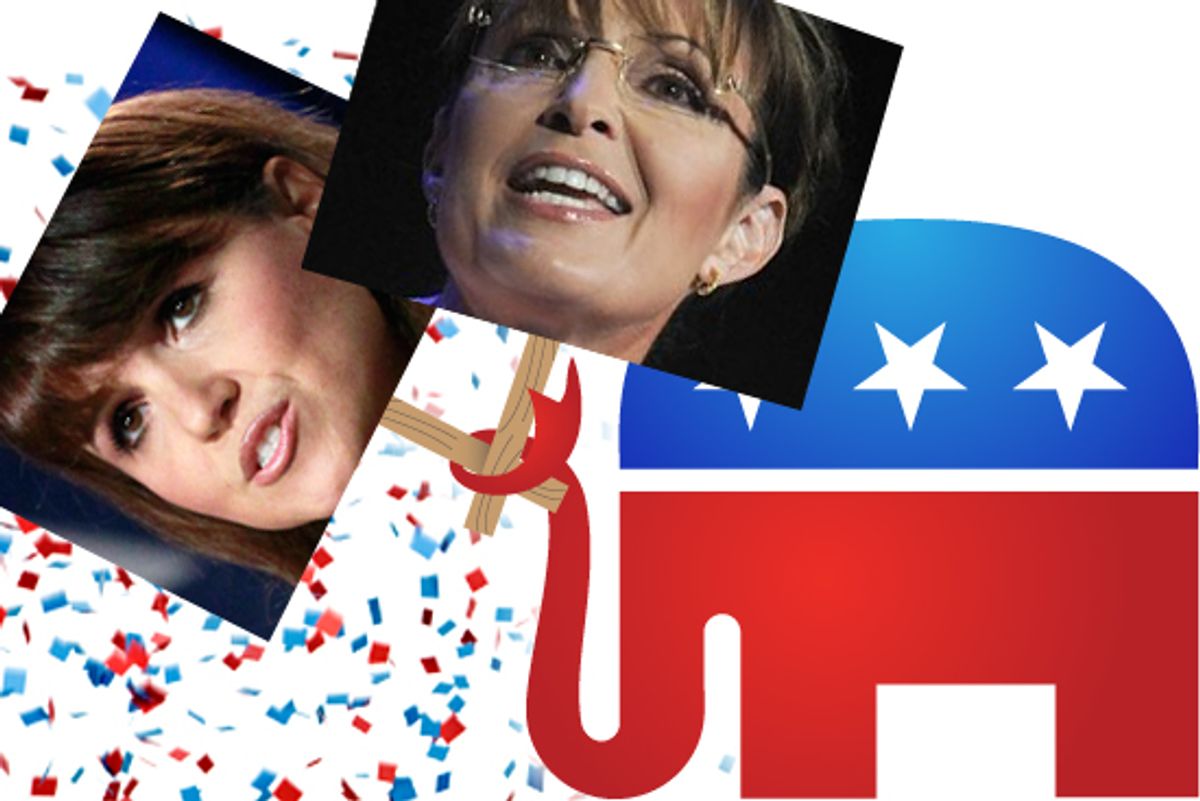 Christine O'Donnell and Sarah Palin  