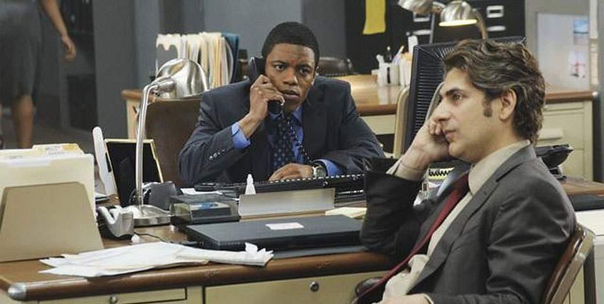 Michael Imperioli (right) and Jon Michael Hill in "Detroit 1-8-7"  