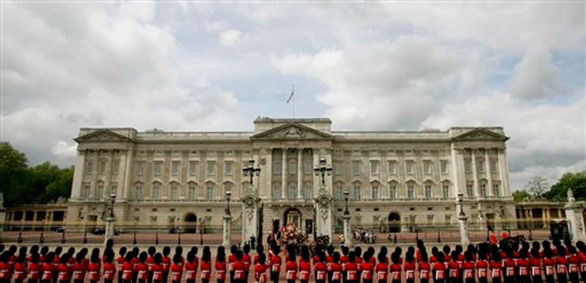 FILE - This is a Tuesday, May. 17, 2005 file photo of  Buckingham Palace in London. A government fund intended to provide subsidized heating to low-income Britons got an application from an unexpected citizen: Queen Elizabeth II, who wanted help paying the heating bills at Buckingham Palace. The official response, according to documents unearthed by a British newspaper, Friday Sept. 24, 2010,  was that the handout might prove to be an embarrassment if word ever got out.   (AP Photo/Matt Dunham, File) (AP)