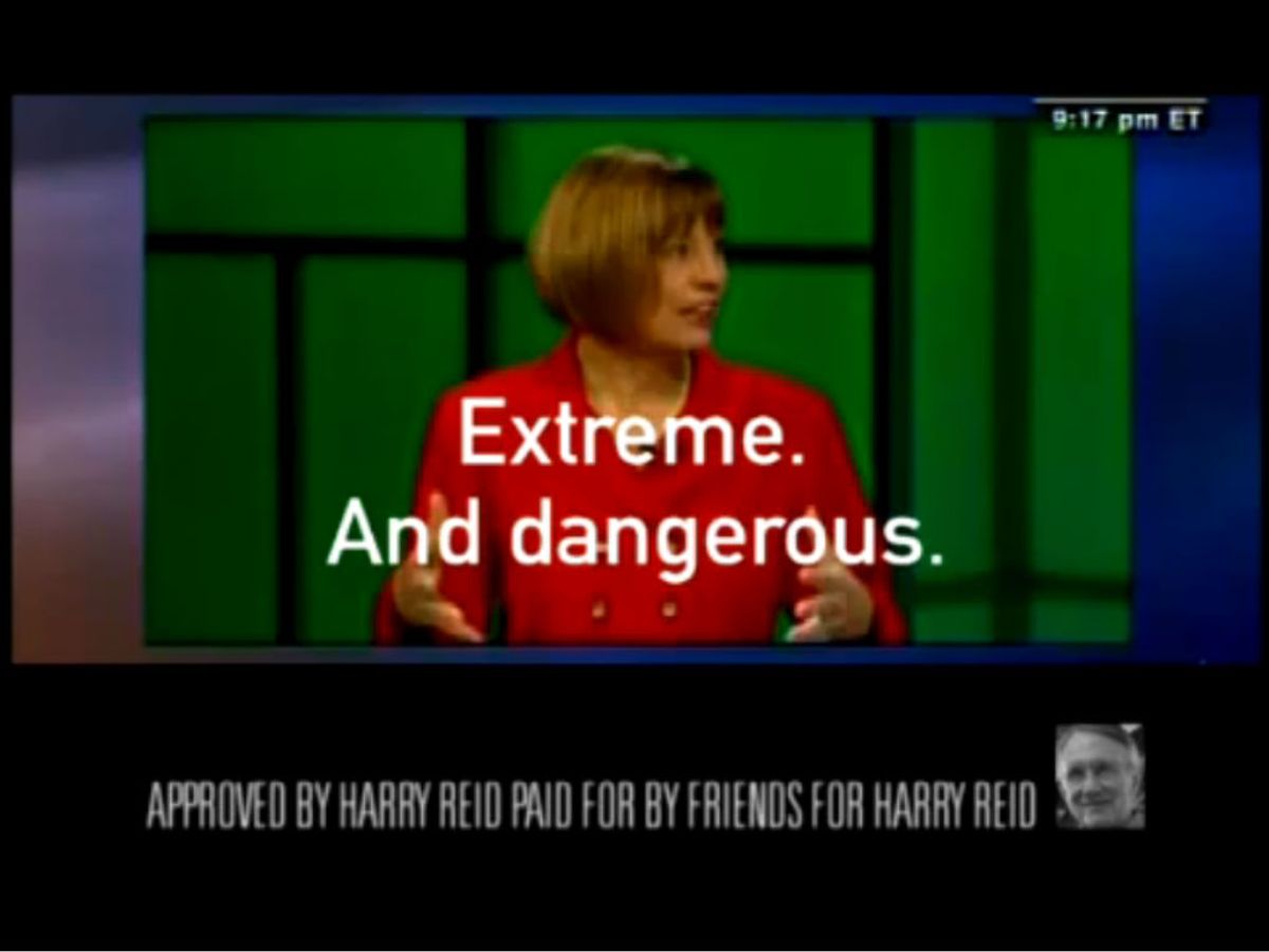 An ad from Harry Reid's U.S. Senate campaign against Sharron Angle