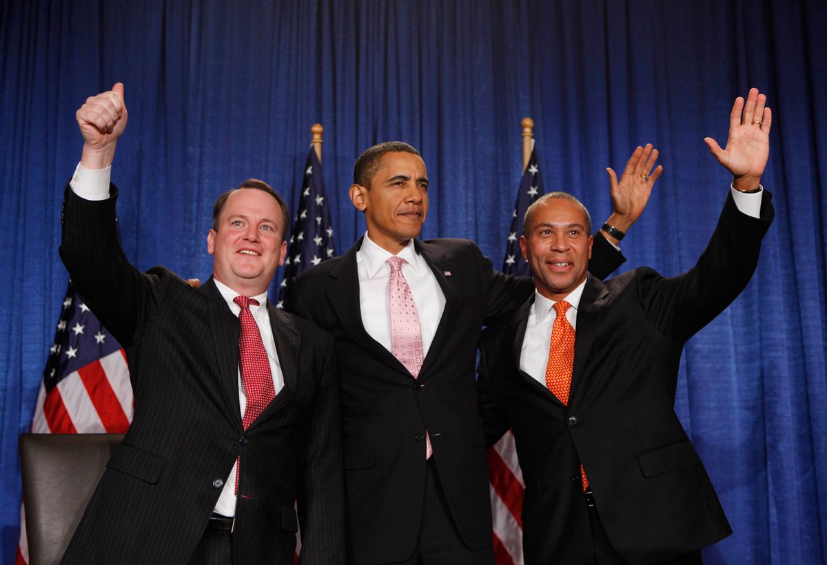 President Obama and Massachusetts Gov. Deval Patrick