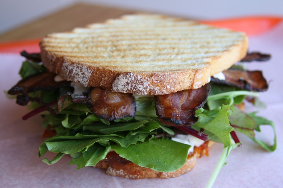 Cutty's bacon, lettuce and tomato-jam sandwich. For the win!